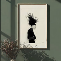 Avant-Garde Silhouette: Dark Elegance Portrait