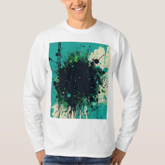 Avant-Garde Splatter: High-End Futuristic Designer T-Shirt