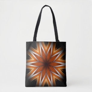  Avant-Garde ~ Starburst Russet And Black 0211 ~  Tote Bag