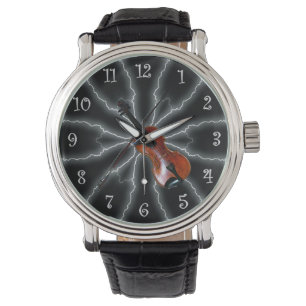 Avant-Garde, Violin Lightening 01 B, Black/Silver~ Watch
