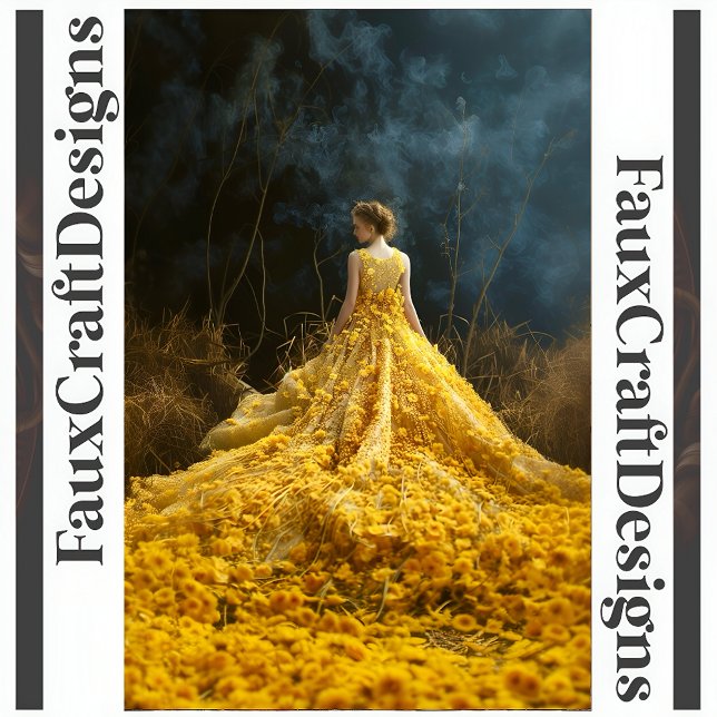 Avant-garde Yellow Flower Dress Left Decoupage 123 Tissue Paper (Creator Uploaded)