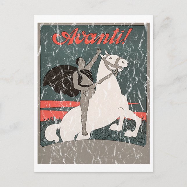 Avanti - distressed postcard (Front)