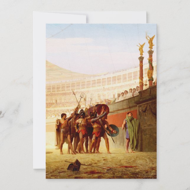 Ave Caesar by Jean-Leon Gerome Invitation (Front)
