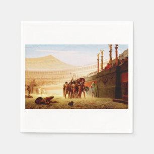 Ave Caesar by Jean-Leon Gerome Napkin