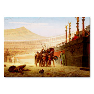 Ave Caesar by Jean-Leon Gerome Table Number