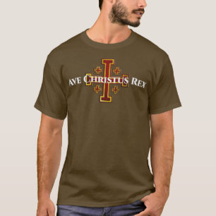 Ave Christus Rex White Lettering T-Shirt