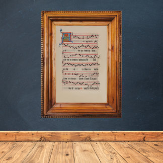 Ave gratia plena - Antiphon Mediaeval Manuscript Poster