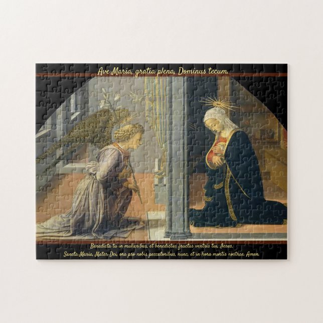 Ave Maria Fra Filippo Lippi Annunciation Jigsaw Puzzle (Horizontal)