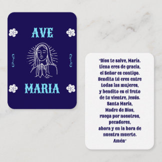 Ave Maria Prayer Card – Spanish Hail Mary