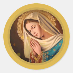 Ave Maria ... Virgin Mary Classic Round Sticker