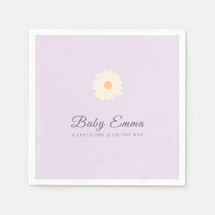avender Daisy Baby Emma Baby Shower Napkin
