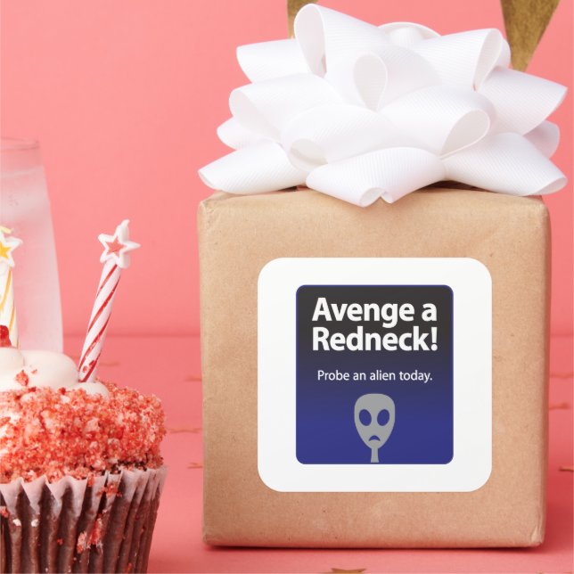 Avenge a Redneck Square Sticker (Party)