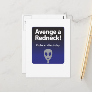 Avenge a Redneck Vertical Postcard