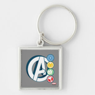 Avengers Character Logos Key Ring