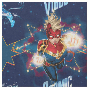 Avengers   Glowing Stars Captain Marvel Graphic Fabric