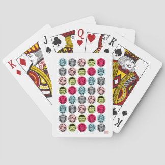 Avengers Stylised Line Art Icons Pattern Playing Cards