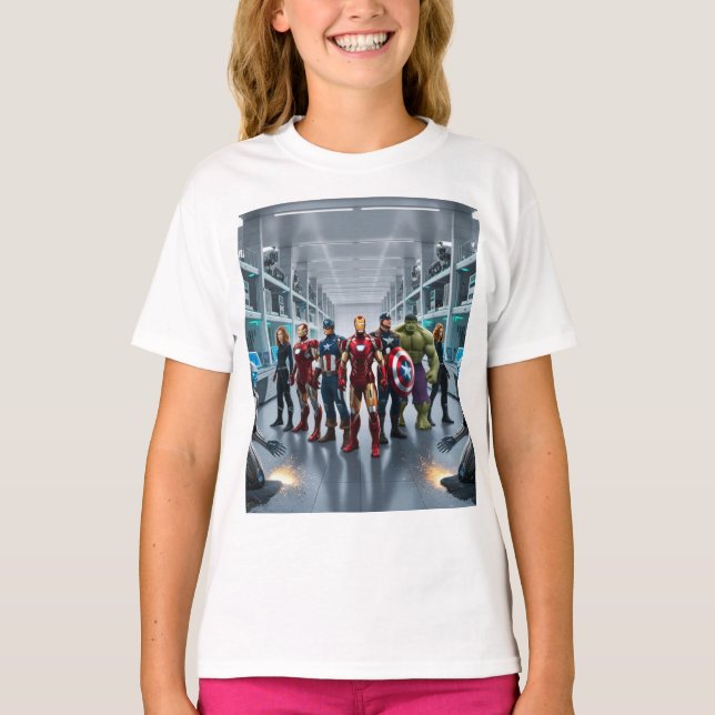 Avengers vs. Cyborgs T-Shirt (Front)