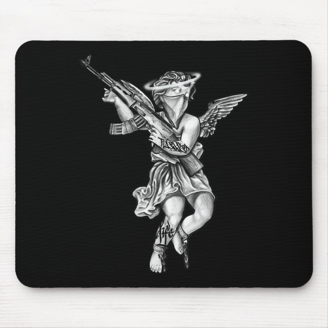 Avenging Angel Sinner Chicano Tattoo  Mouse Pad (Front)