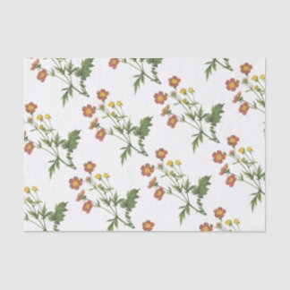 Avens Flower Pattern Tissue Paper