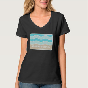 Aventura Florida Retro FL Waves Beach Souvenir T-Shirt