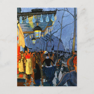 Avenue de Clichy, le Soir, Cinq Heures Postcard