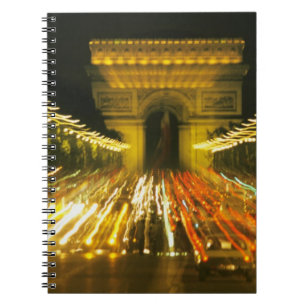 Avenue des Champs-Elysees, Arch of Triumph, Spiral Notebook