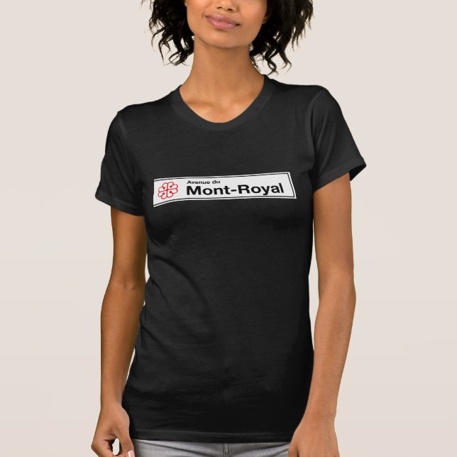 Avenue du Mont-Royal, Montreal Street Sign T-Shirt (Front)