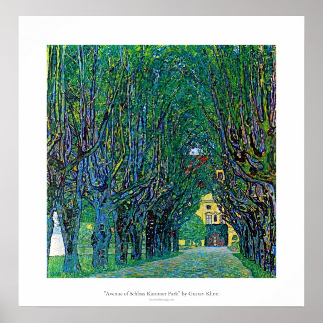 Avenue in schloss kammer park art by Gustav Klimt Poster (Front)