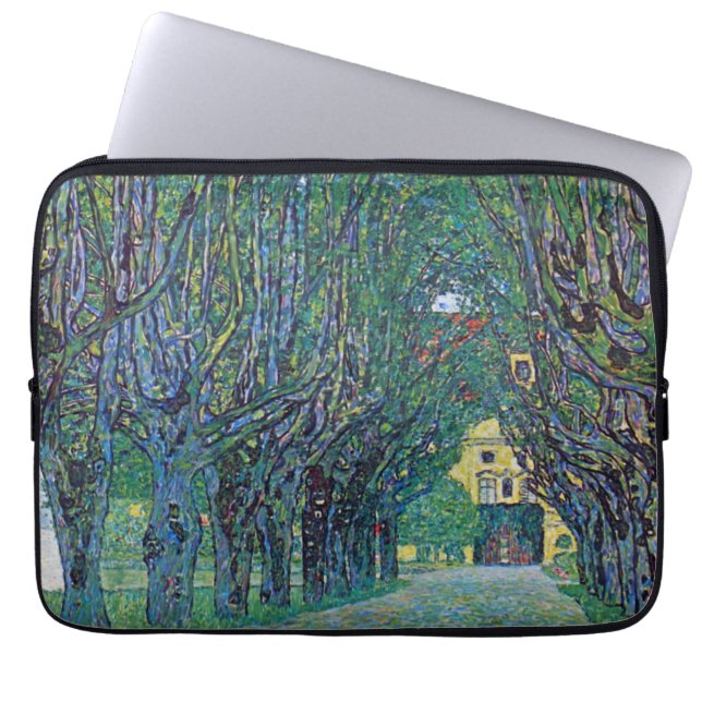 Avenue In Schloss Kammer Park by Gustav Klimt Laptop Sleeve (Front)