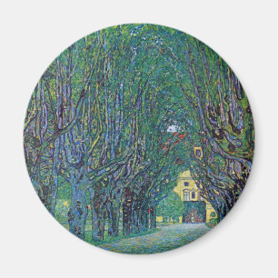 Avenue In Schloss Kammer Park by Gustav Klimt Magnet