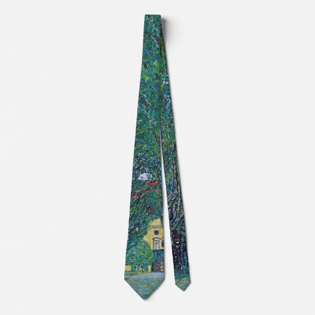 Avenue In Schloss Kammer Park by Gustav Klimt Tie (Front)