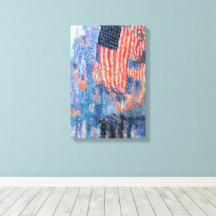 Avenue in the Rain by Frederick Childe Hassam Canvas Print