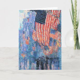 Avenue in the Rain by Frederick Childe Hassam Card
