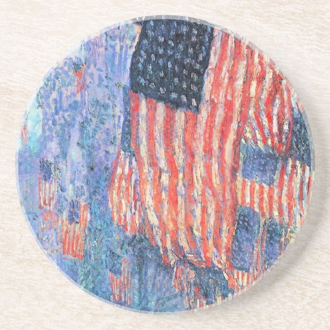 Avenue in the Rain by Frederick Childe Hassam Coaster (Front)