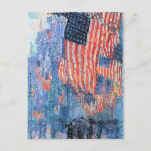 Avenue in the Rain by Frederick Childe Hassam Postcard