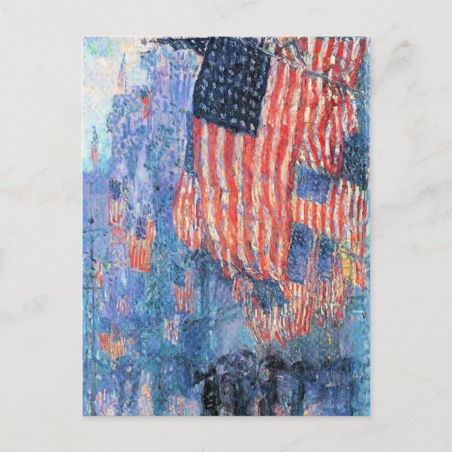 Avenue in the Rain by Frederick Childe Hassam Postcard (Front)