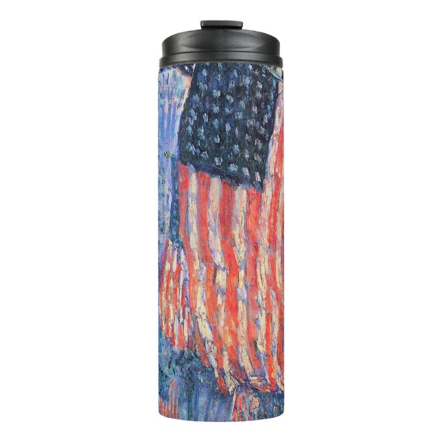 Avenue in the Rain by Frederick Childe Hassam Thermal Tumbler (Front)