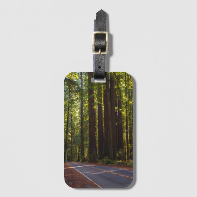 Avenue of Giant Redwood California Luggage Tag (Front Vertical)