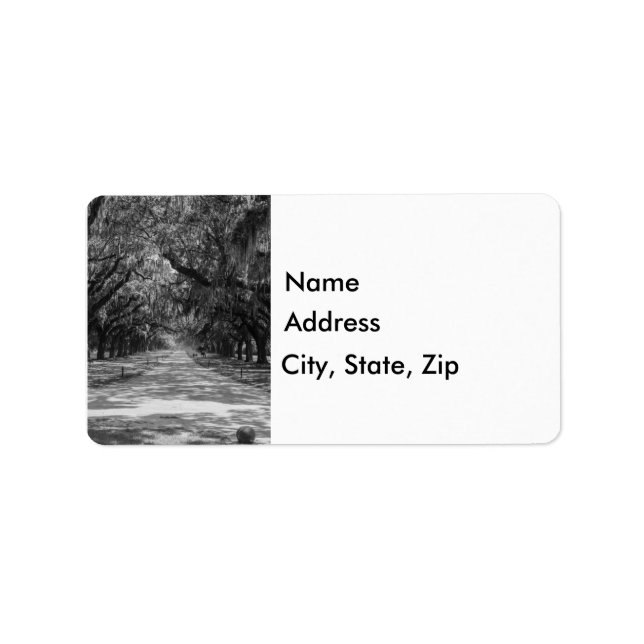 Avenue Of Oaks Grayscale Address Labels (Front)