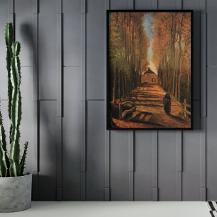 Avenue of Poplars in Autumn by Vincent van Gogh Poster