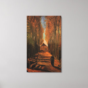 Avenue of Poplars in Autumn, Vincent van Gogh Canvas Print