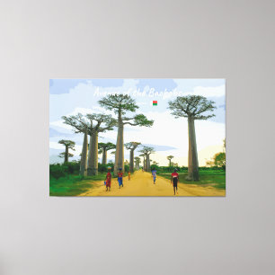 Avenue of the Baobabs, Madagascar - Landscape Canvas Print