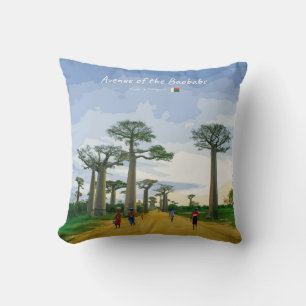 Avenue of the Baobabs, Madagascar - Landscape Cushion