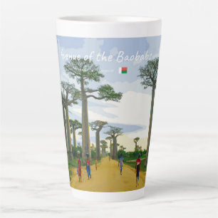 Avenue of the Baobabs, Madagascar - Landscape L Latte Mug