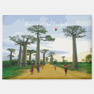 Avenue of the Baobabs, Madagascar - Landscape Magnet