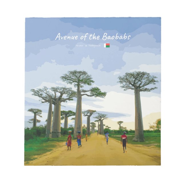 Avenue of the Baobabs, Madagascar - Landscape Notepad (Front)