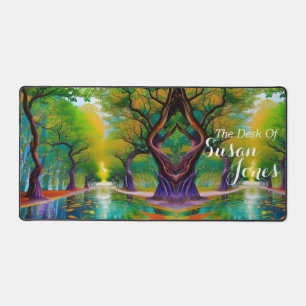 Avenue of Trees autumn leaves Desk Mat