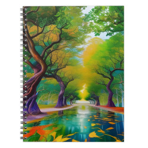 Avenue of Trees autumn leaves Notebook