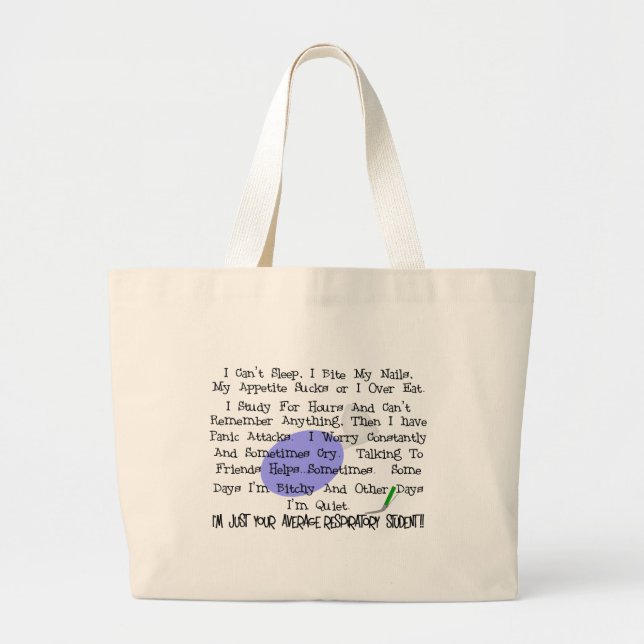 Average Respiratory Student Large Tote Bag (Front)