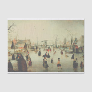 AVERCAMP ICE SKATING IN A VILLAGE TISSUE PAPER